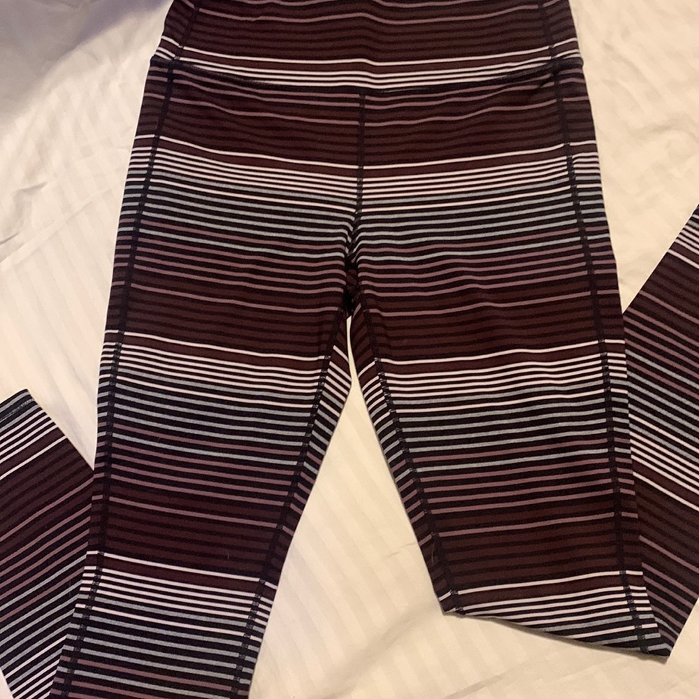 Striped Athleta leggings